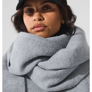 ALO Yoga Soft Heather Gray Cowl/Sweater/Scarf Limited Edition,Color Sold Out